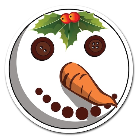 Signmission Snowman Circle Corrugated Plastic Sign C-24-CIR-Snowman